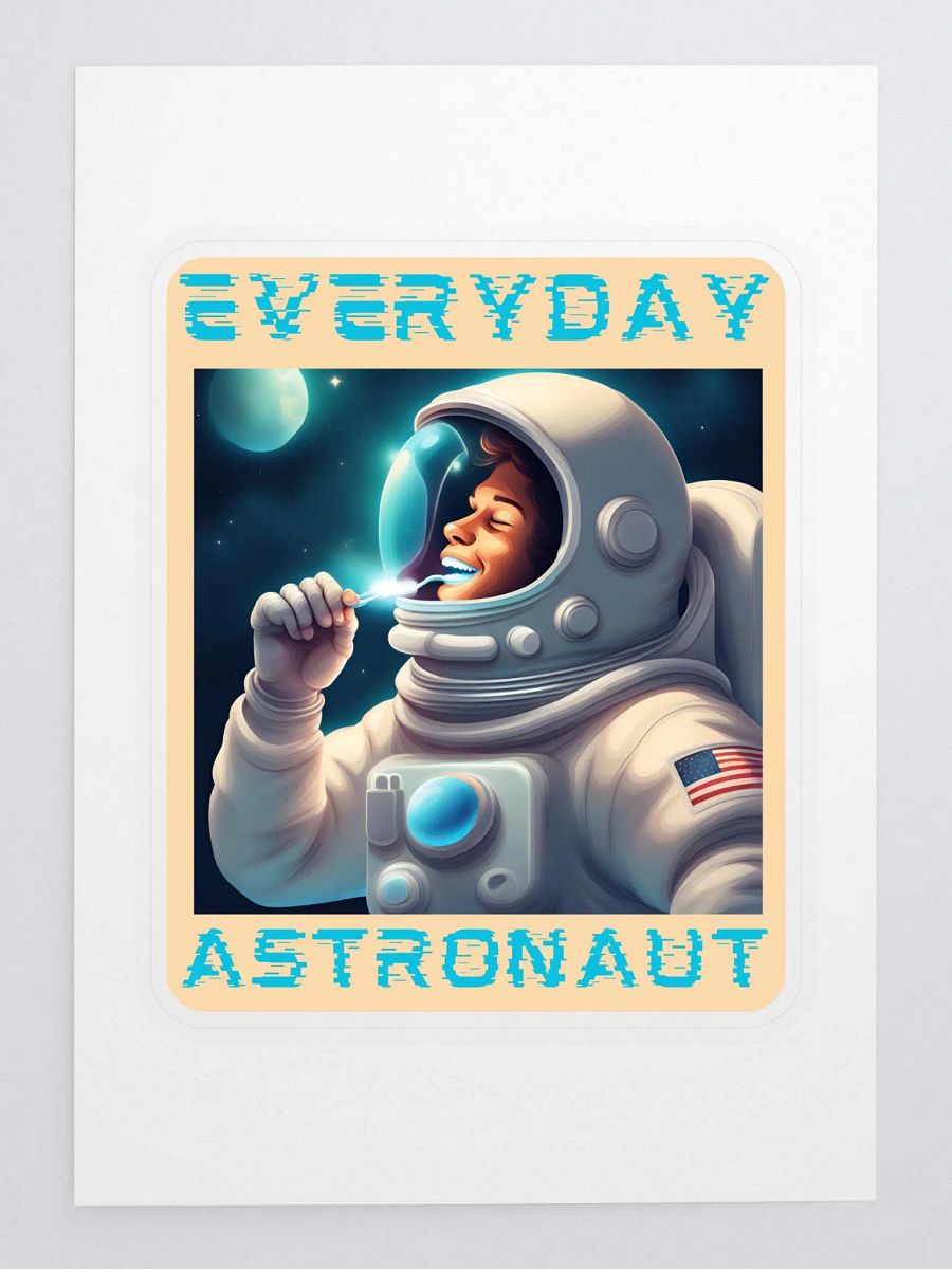 Everyday Astronaut Brushing Teeth Sticker product image (3)