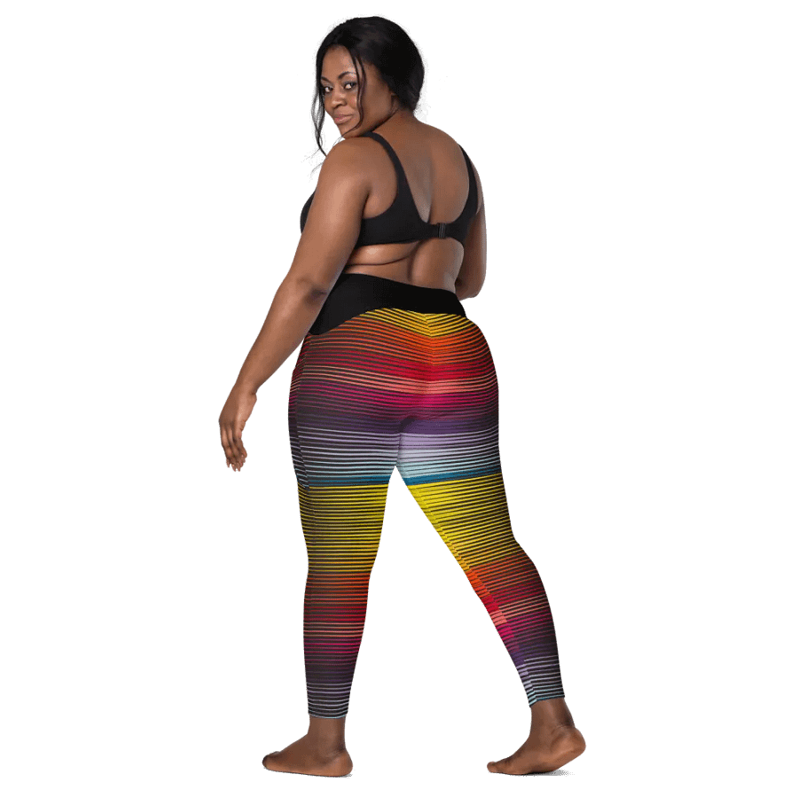 Sunset Mirage Crossover Leggings with Pockets product image (12)