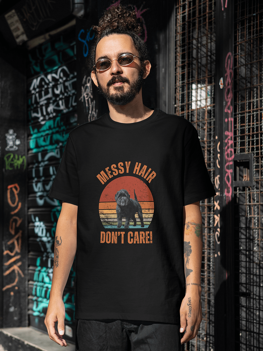 Messy Hair Don't Care! Retro Affenpinscher T-Shirt product image (4)
