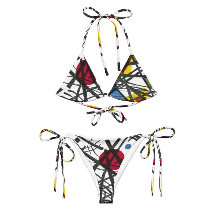 Abstract Lithographic Pattern Design String Bikini - V3 product image (1)