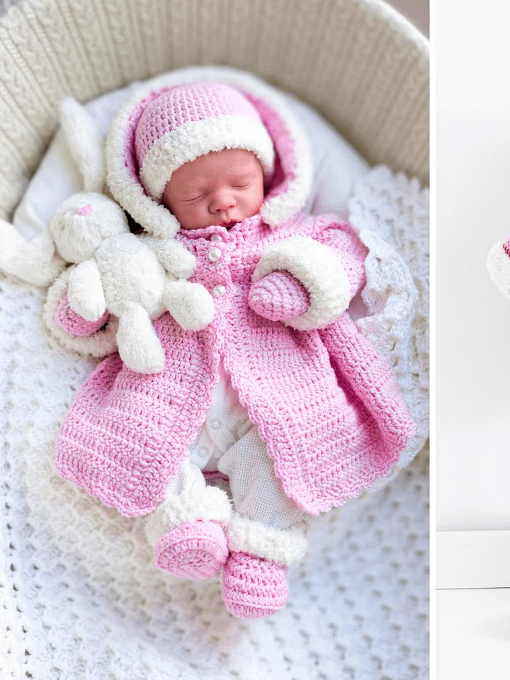 Crochet Pattern: Easy Baby Coat (with Hood) product image (1)