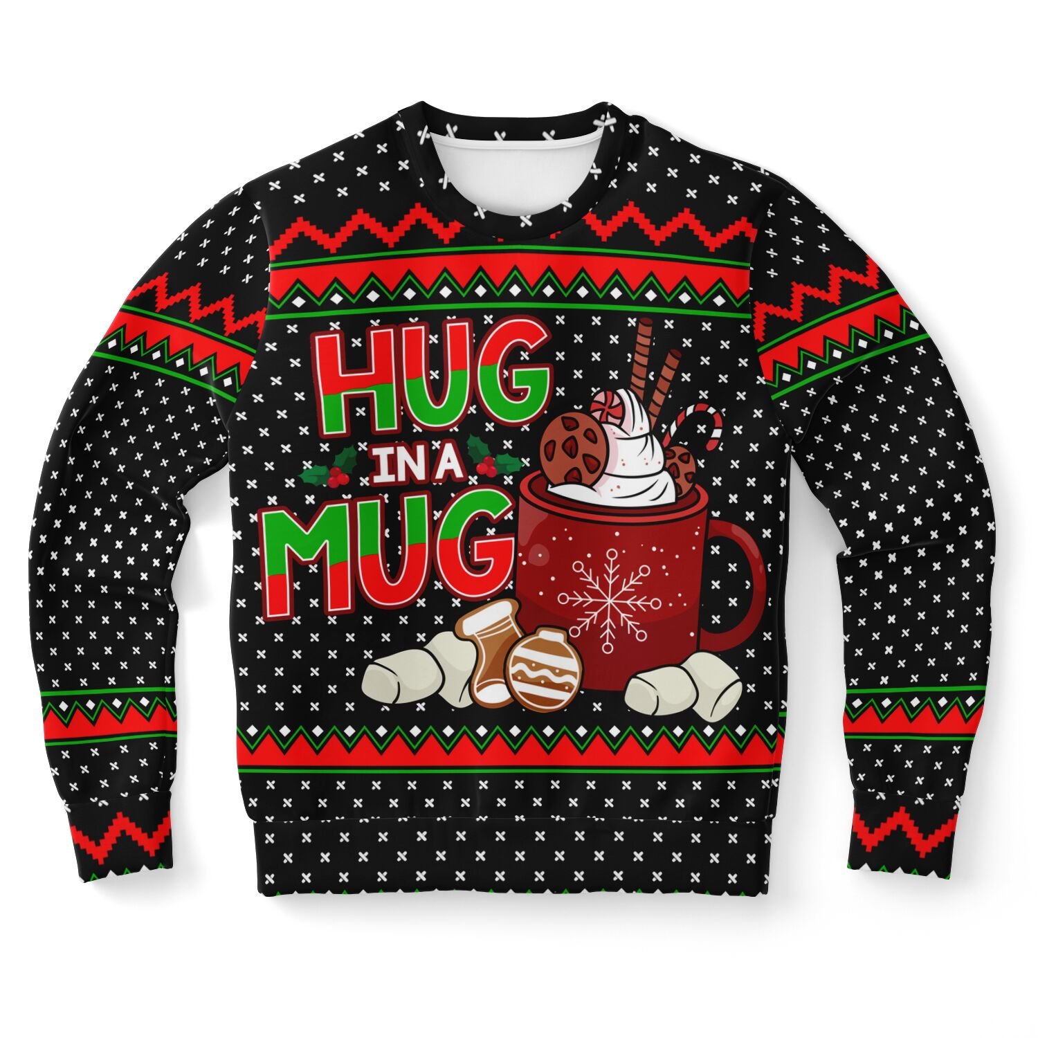 "Hug in a Mug" Christmas Sweatshirt | Cozy Hot Cocoa Holiday Sweater | Warm & Festive Winter Outfit product image (9)