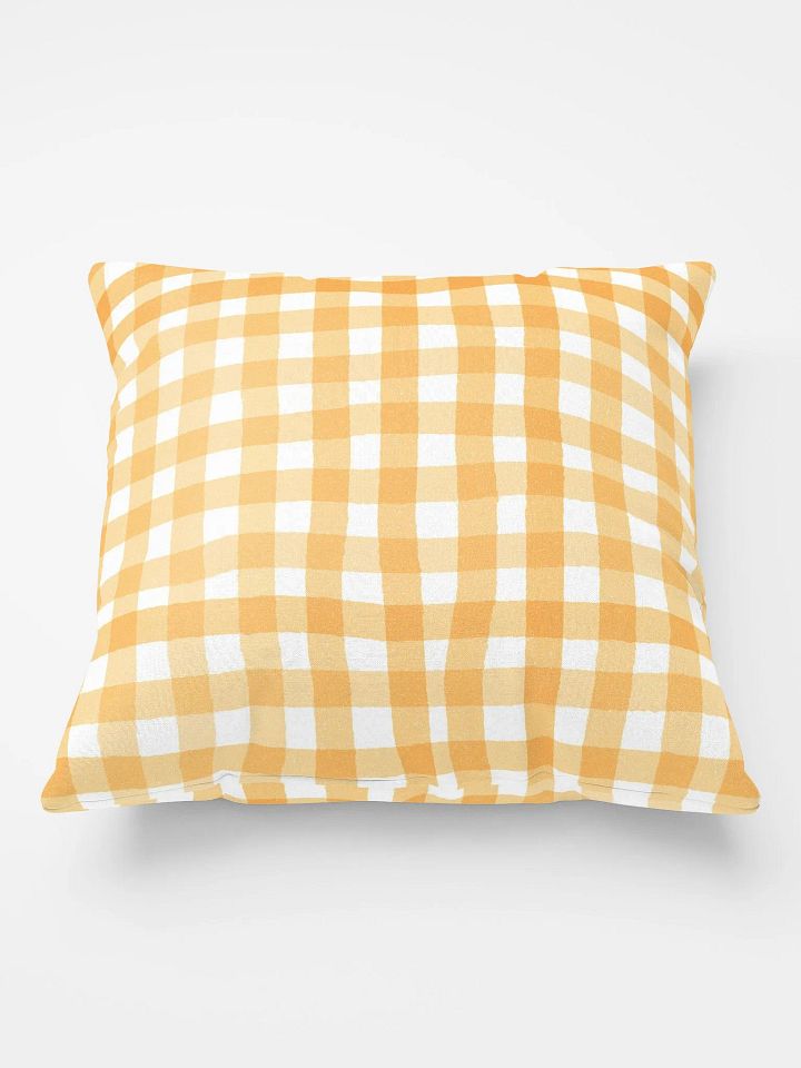 COTTAGE SUMMER ORANGE GINGHAM - Basic Pillow product image (2)