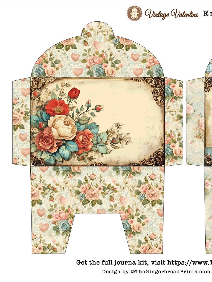 Vintage Valentine Envelopes Digital Download product image (1)