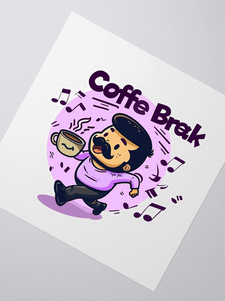 Coffee Break Purple Sticker product image (7)