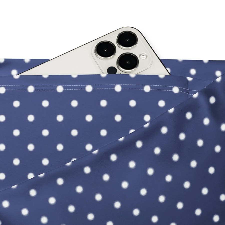 Blue with White Polka-Dots Wide Leg Yoga Pants product image (11)
