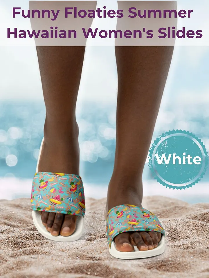 Funny Floaties Summer Hawaiian Women's Slides product image (1)