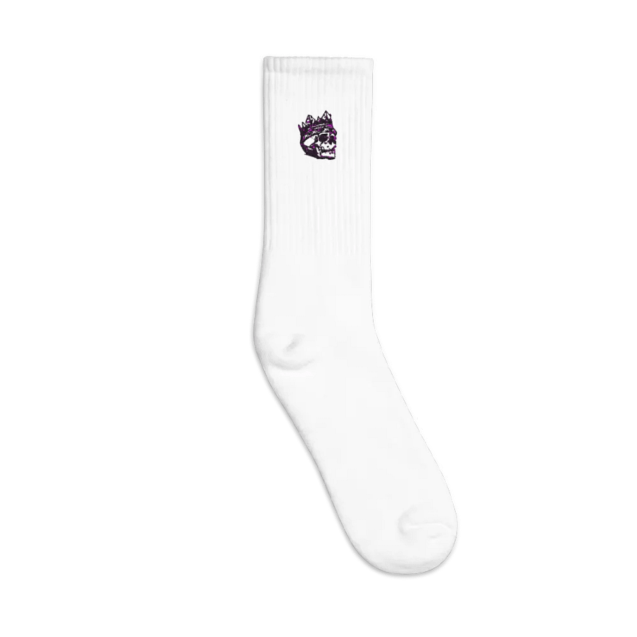 King Skull Embroidered Crew Socks product image (2)
