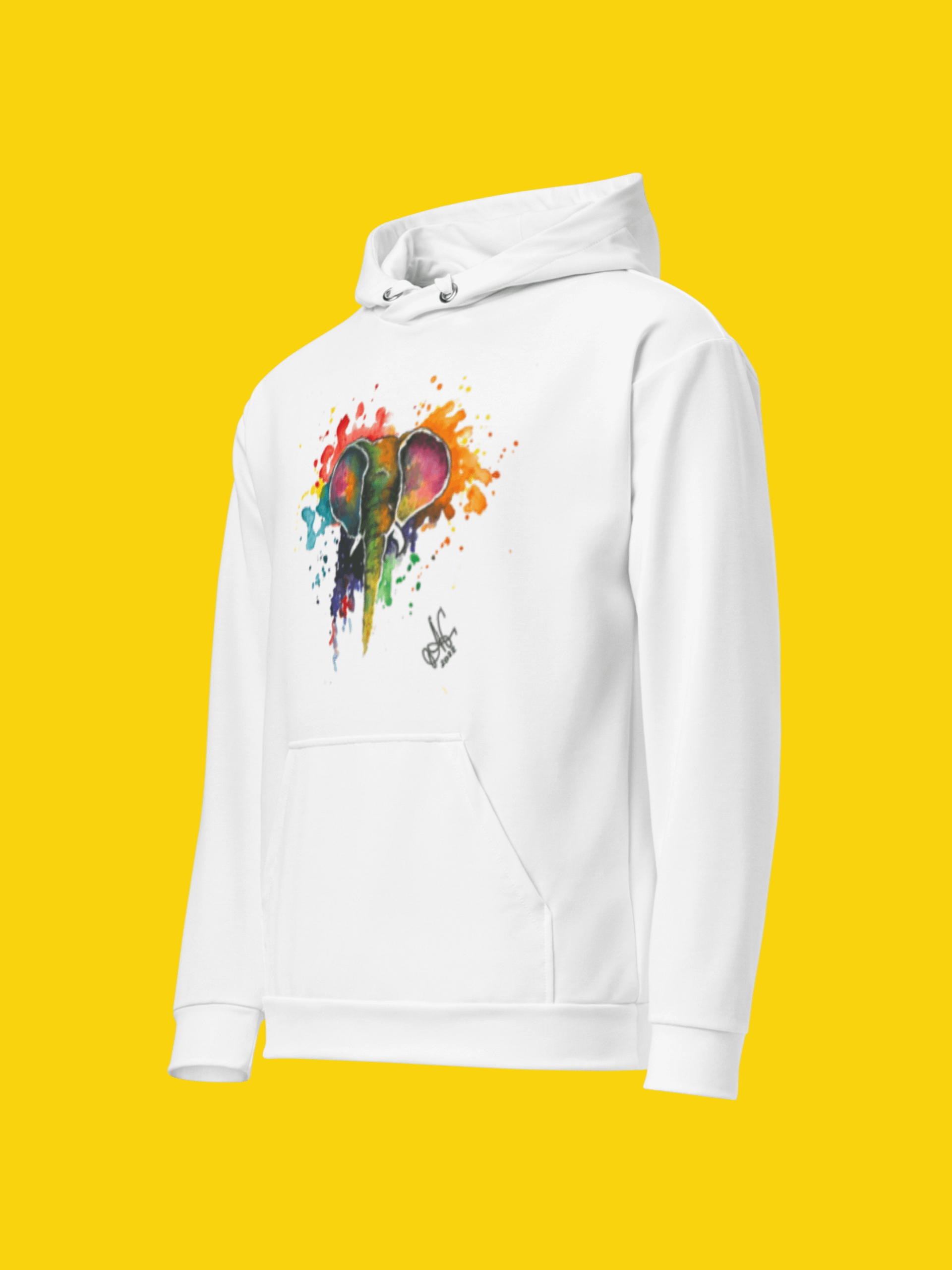 All-Over Print Recycled Unisex Hoodie ''Elefant'' | Anastasia Gracheva© product image (2)