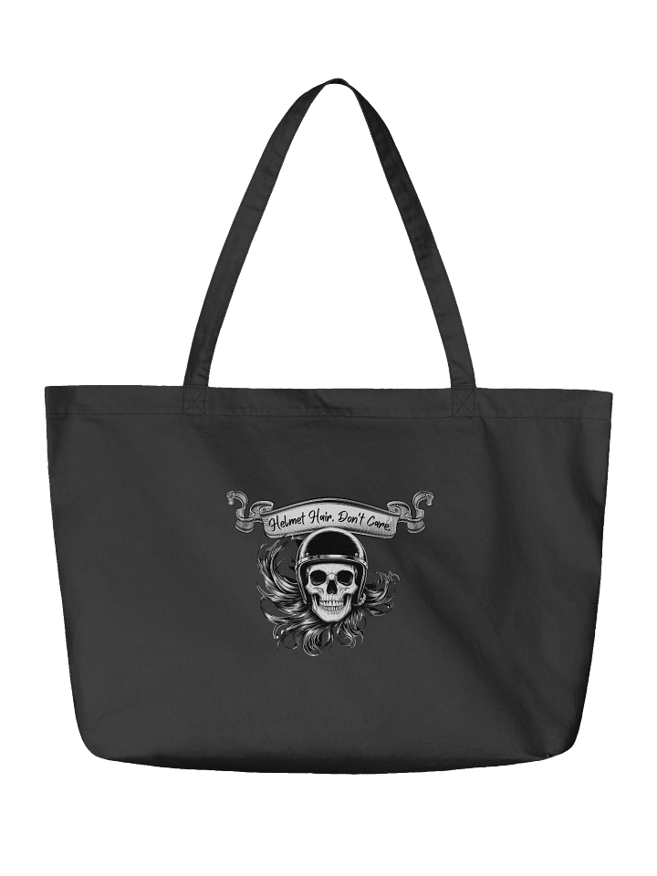 Helmet Hair, Don’t Care – Organic Biker Tote Bag product image (2)