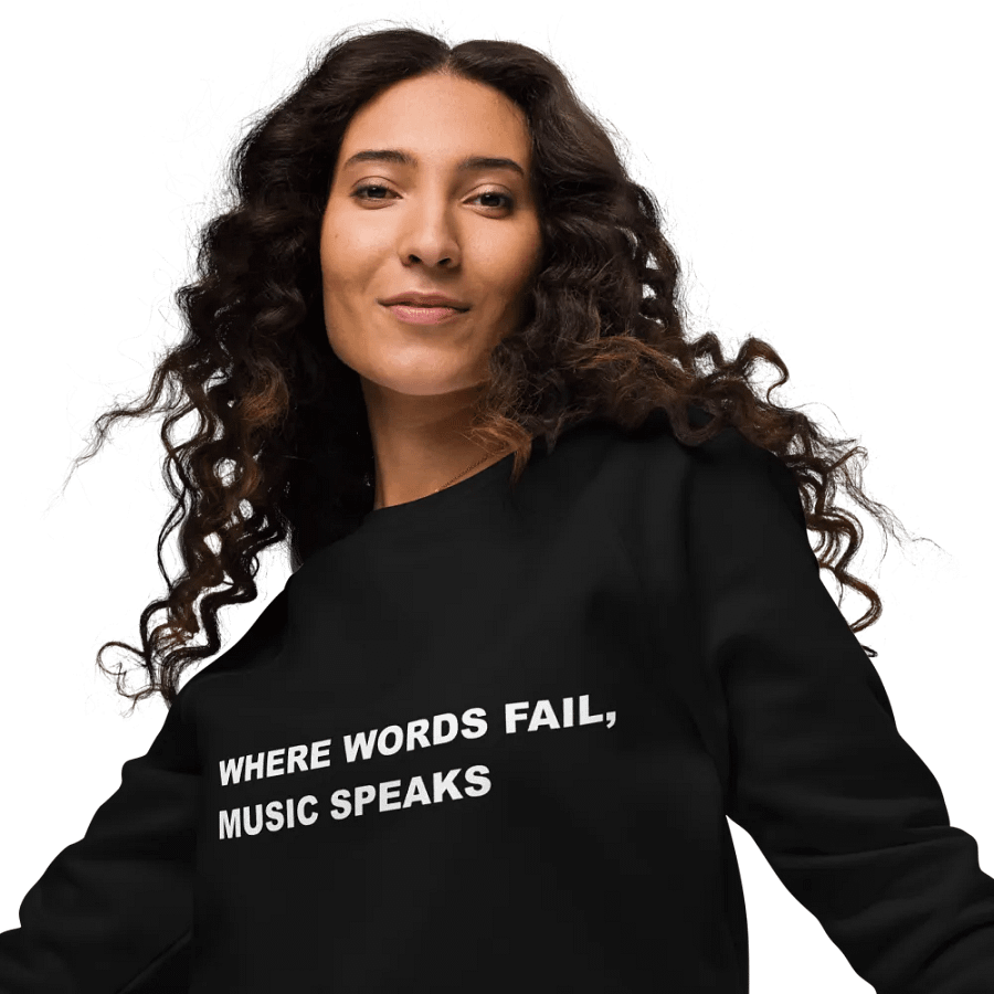 MUSIC SPEAKS SWEATSHIRT in black product image (11)