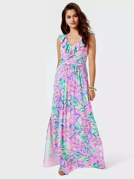 Lilly Pulitzer NWT Taylee Maxi Dress Gimme The Juice 💕 Size 2,8,14,16 product image (4)