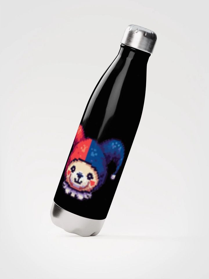 Pixel Art Teddy Bear Jester Stainless Steel Water Bottle product image (2)