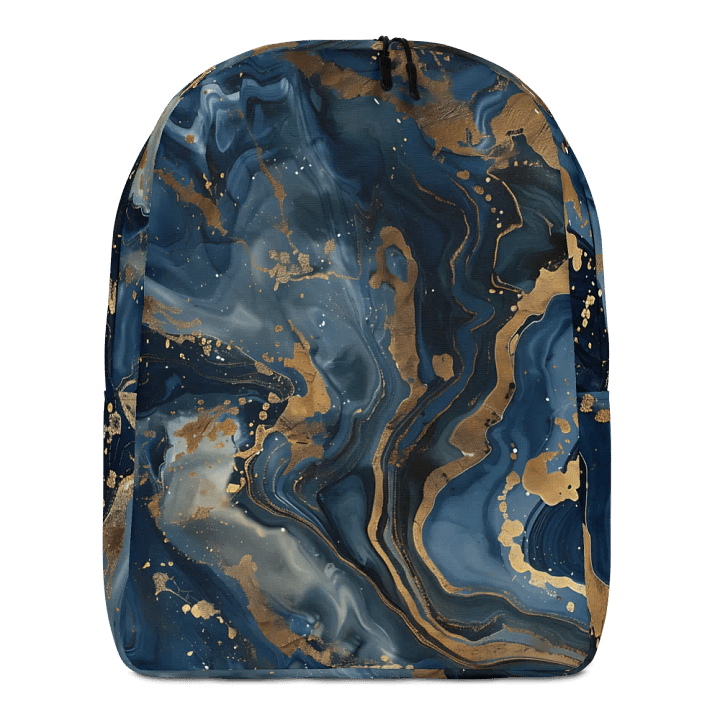 Marbled Blue & Gold All-Over Backpack product image (1)