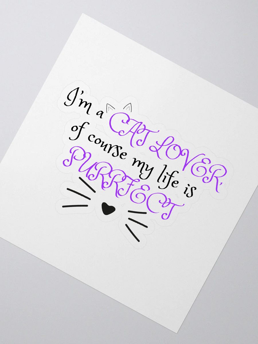 Purrfect Cat Lover Kiss-Cut Stickers product image (2)