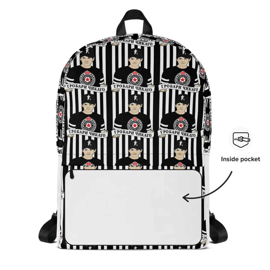 Grobari Čikago KK Partizan All-Over Print Backpack product image (9)