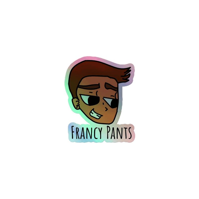Holographic FrancyPants with Text