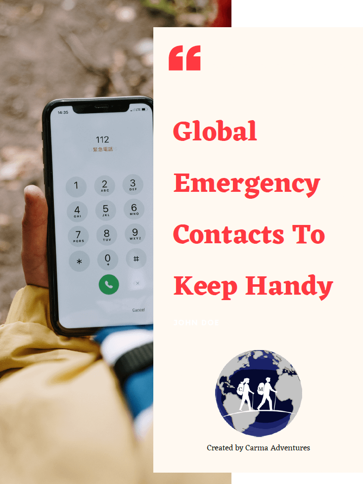 Global Emergency Contacts to Keep Handy When Travelling product image (1)