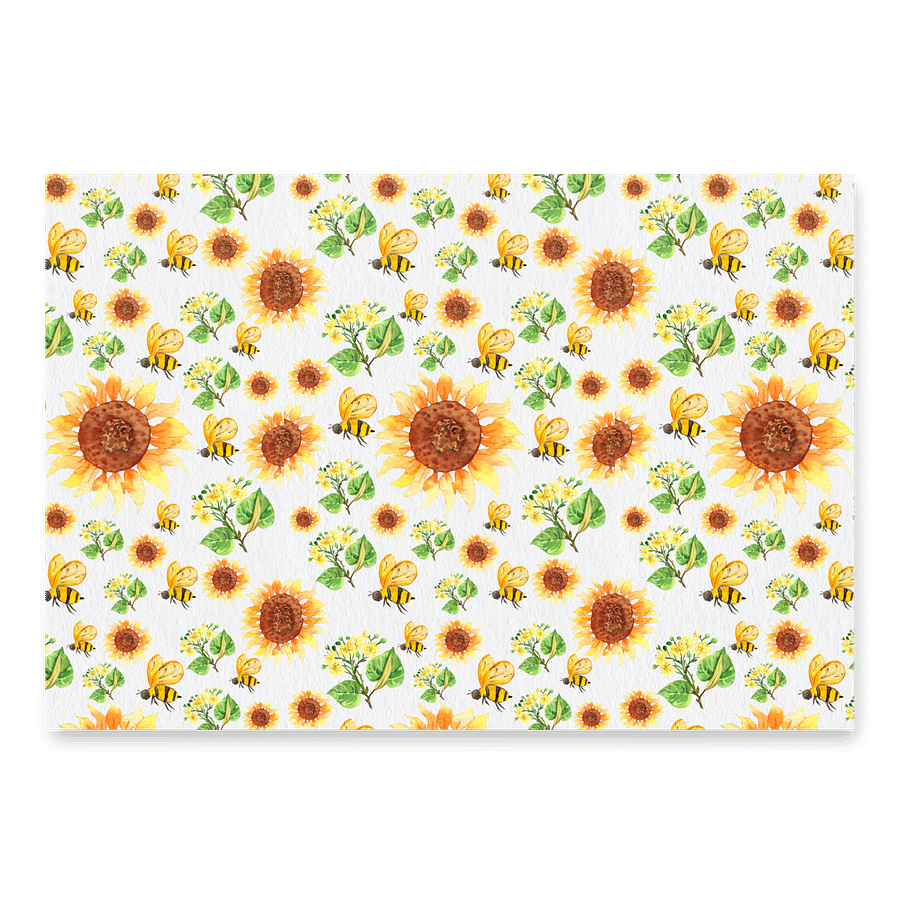 White Sunflower Gift Wrap product image (4)