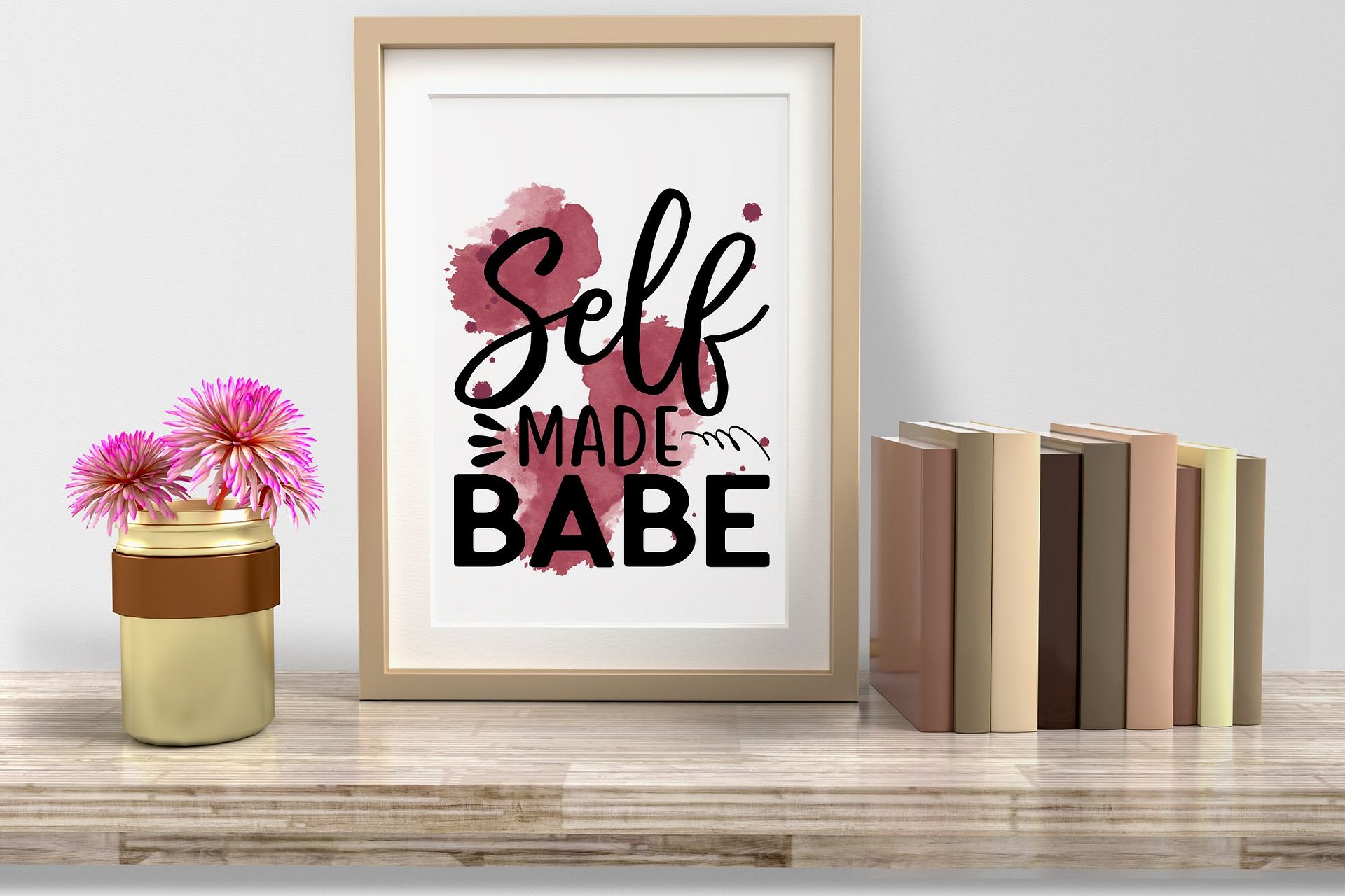 Watercolor Inspirational Work/Hustle Quote Card product image (3)