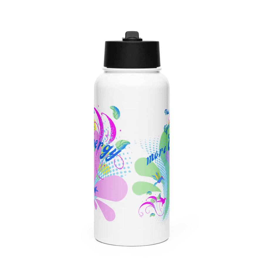 Energetic Vibes Stainless Steel Water Bottle for healthy moms ladies men product image (1)