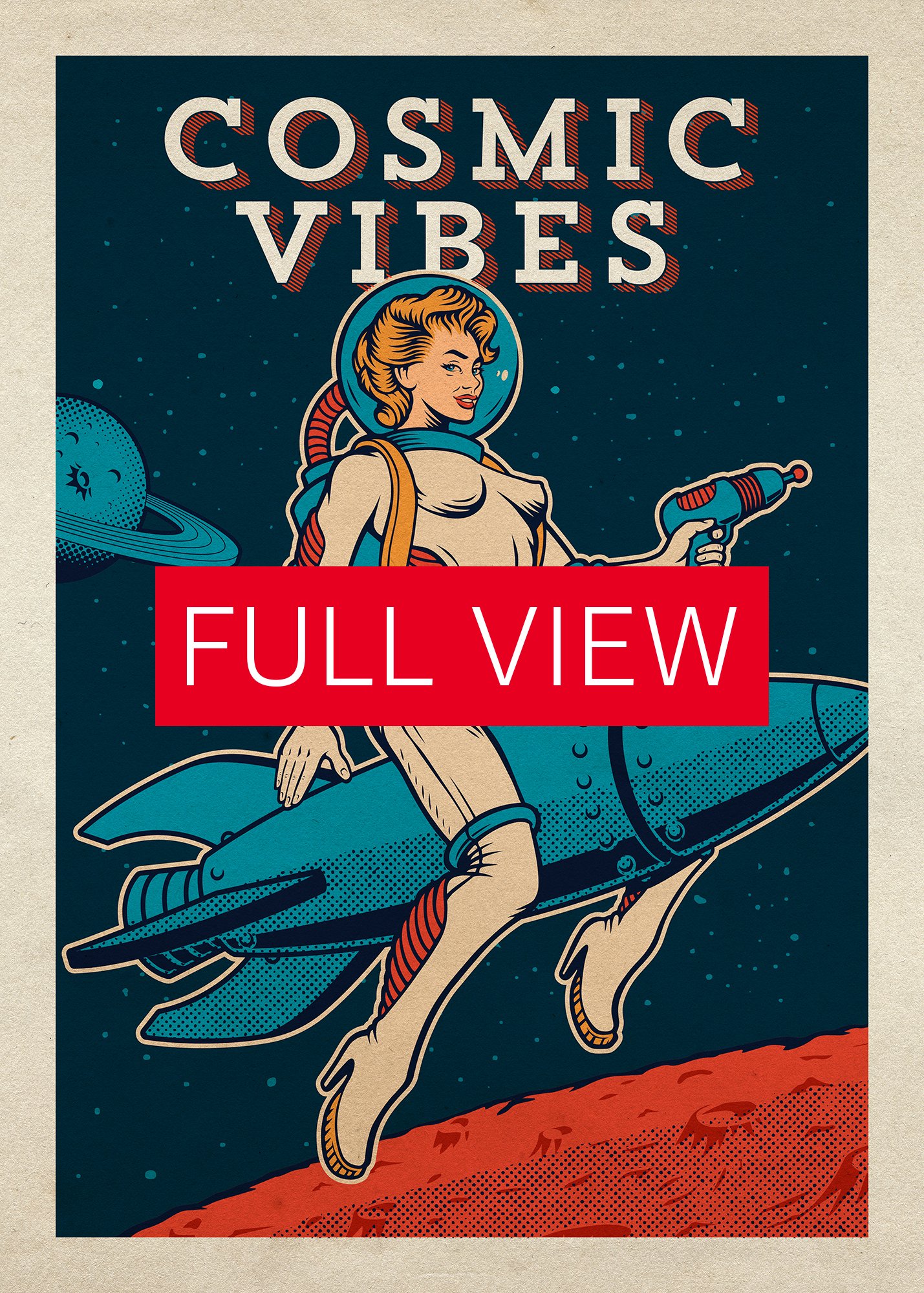 Female cosmic vibes — Vintage space poster product image (3)