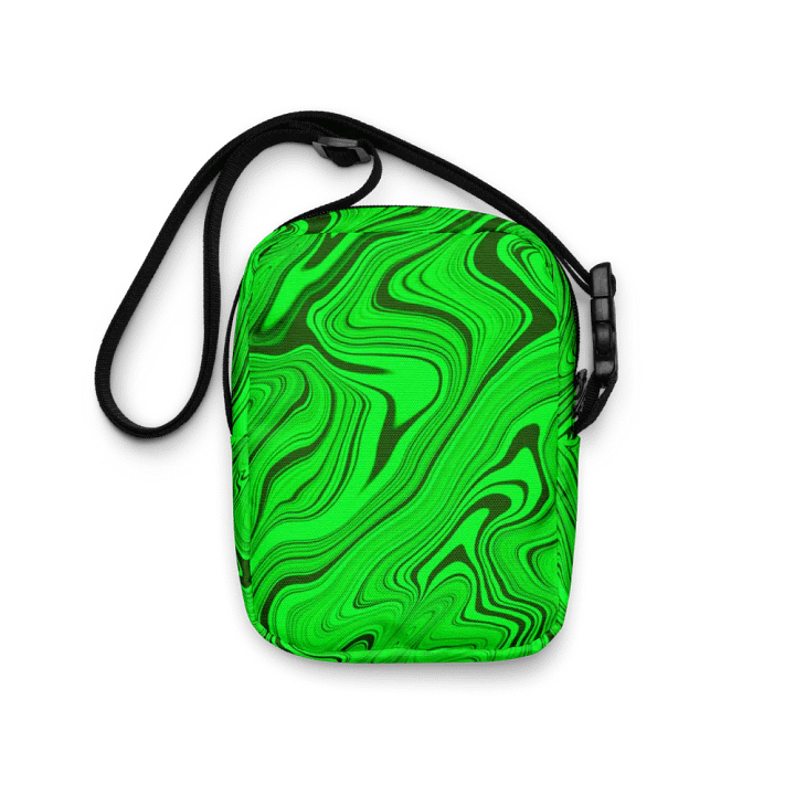 Utility Crossbody Bag - Green Liquid Swirls product image (1)
