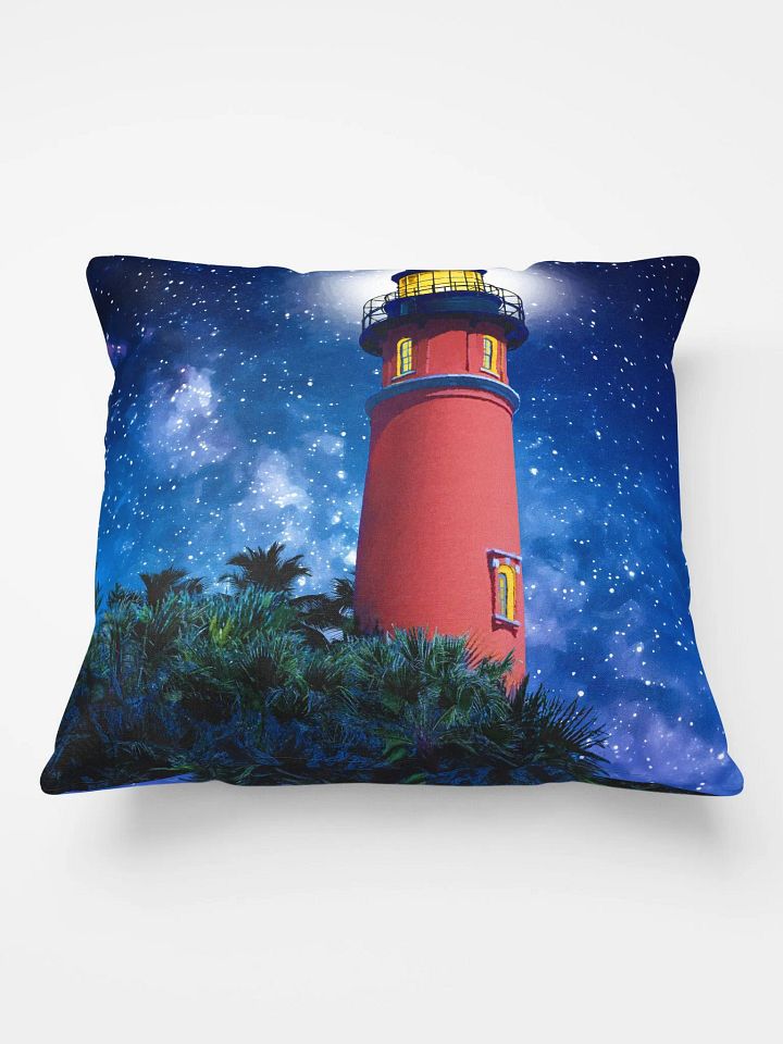 Ponce de Leon Inlet Lighthouse at Night Throw Pillow product image (2)