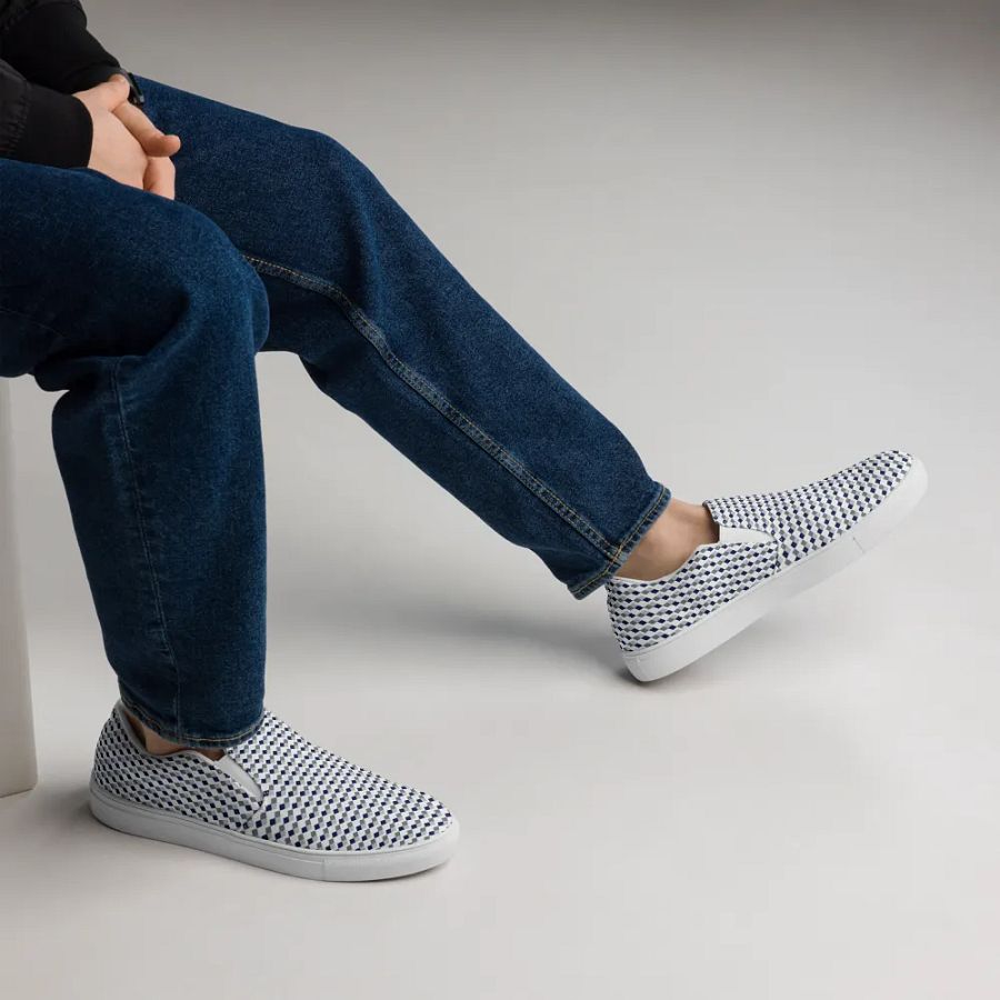 Premium Checkered Slip Ons Men's n. 24 product image (4)