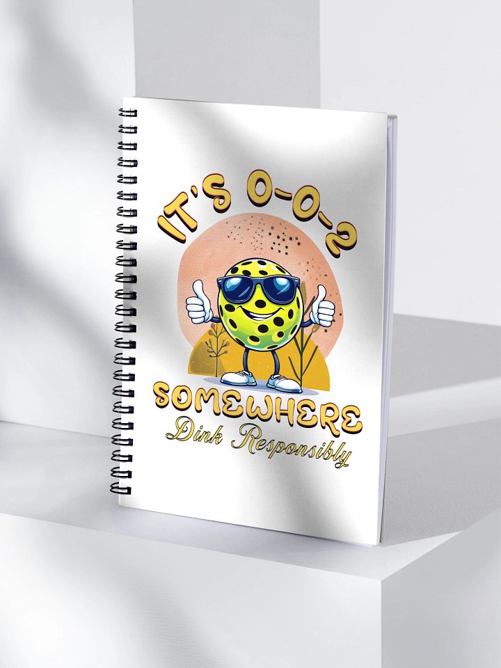Its 002 Somewhere Pickleball Dink Responsibly Spiral Notebook product image (1)