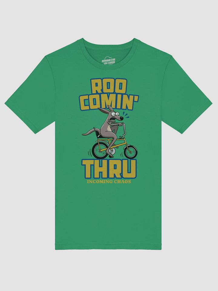 Funny Kangaroo Bike T-Shirt – "Roo Comin’ Thru" Cartoon Tee | Aussie Animal Chaos Shirt product image (51)