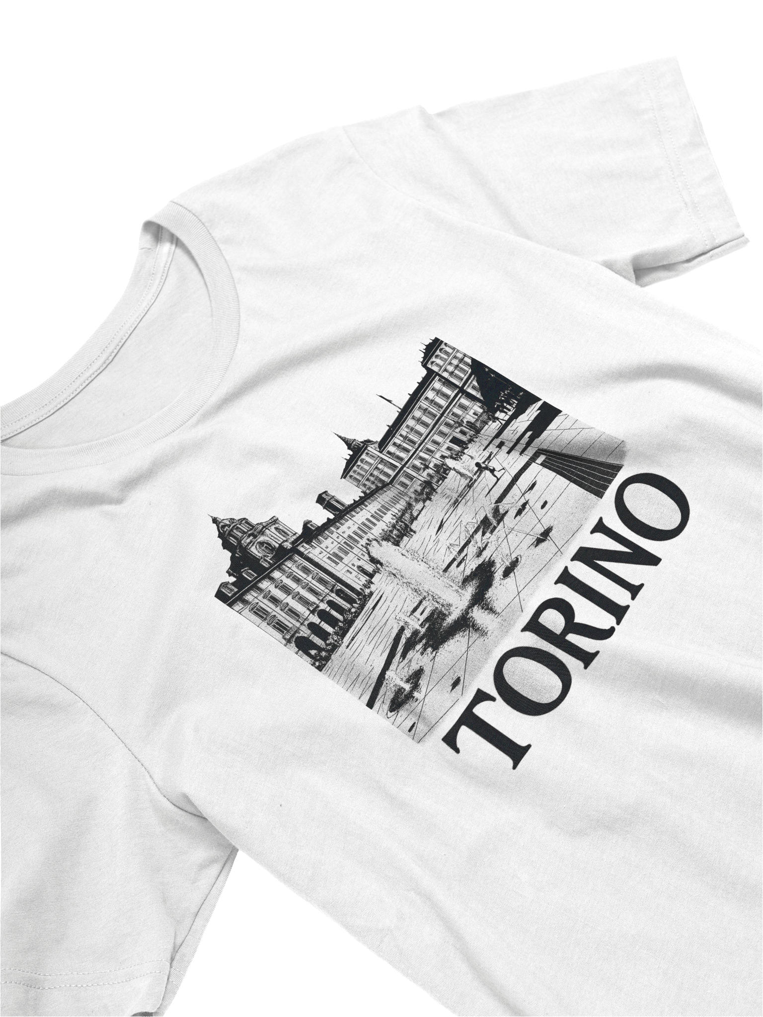 Torino T-Shirt – Piazza Castello Black & White Graphic product image (2)