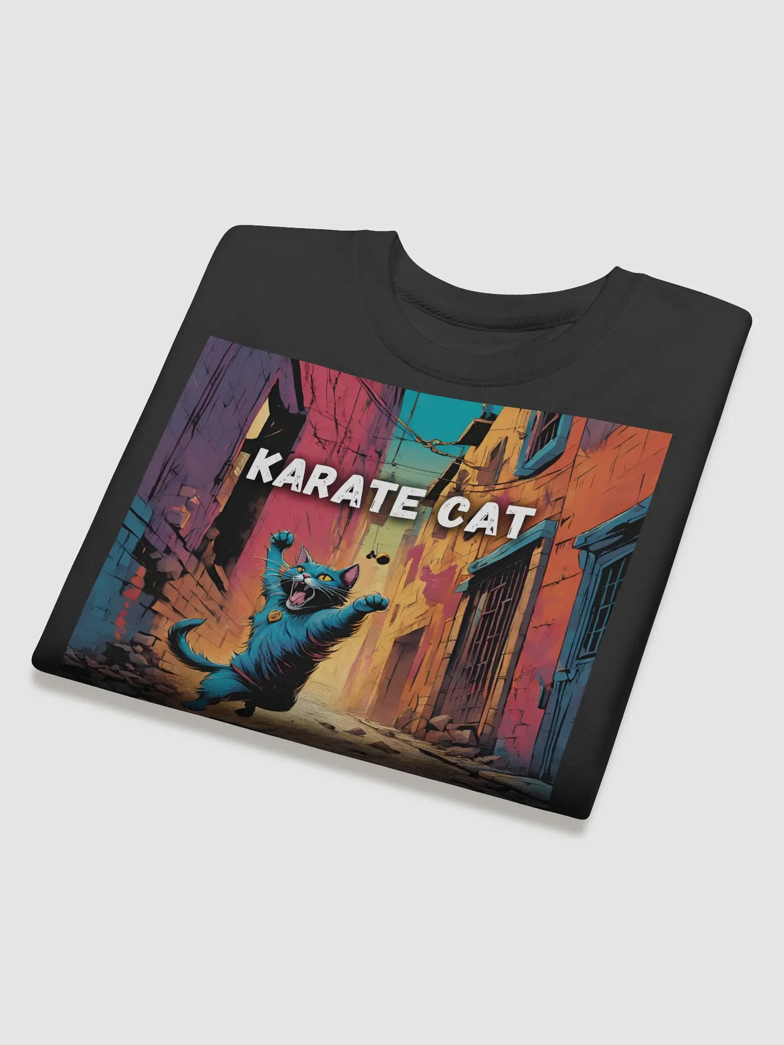 Karate Cat in Action Premium Sweatshirt product image (4)