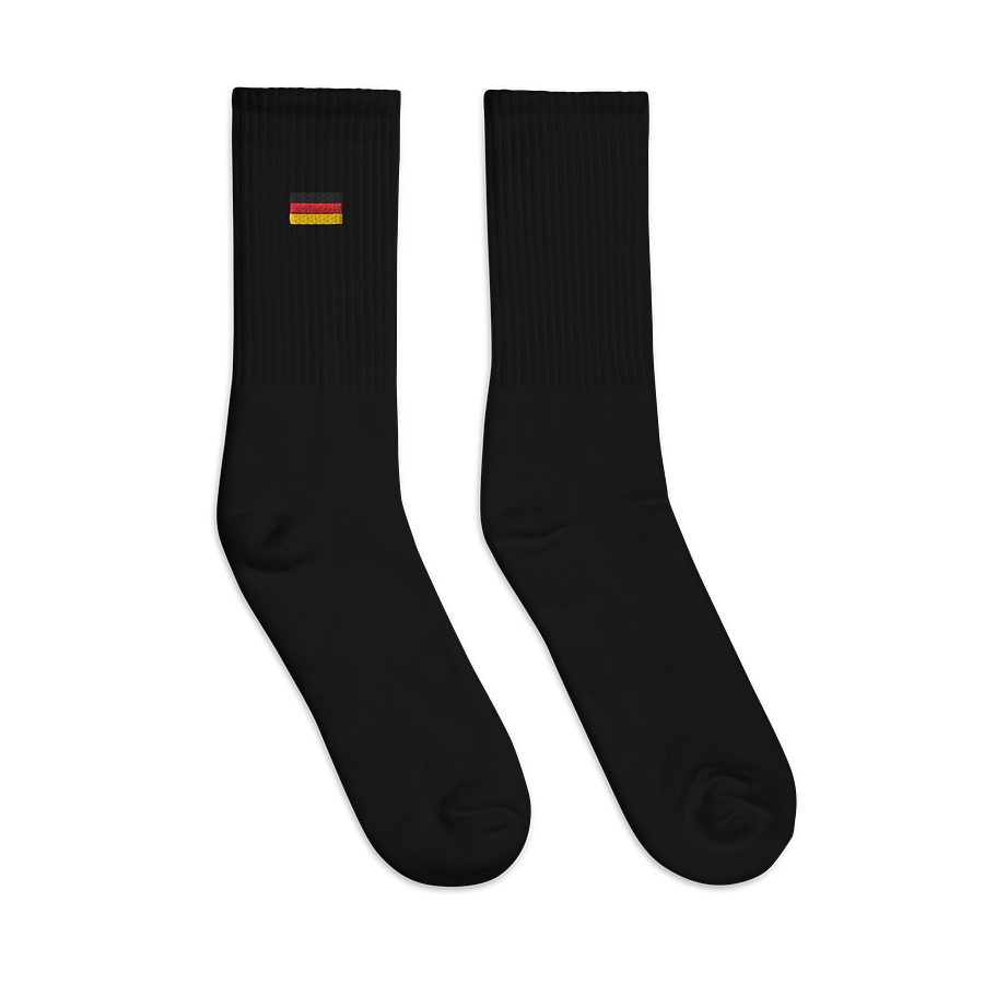 Deutsch Flag Embroidered Crew Socks product image (3)