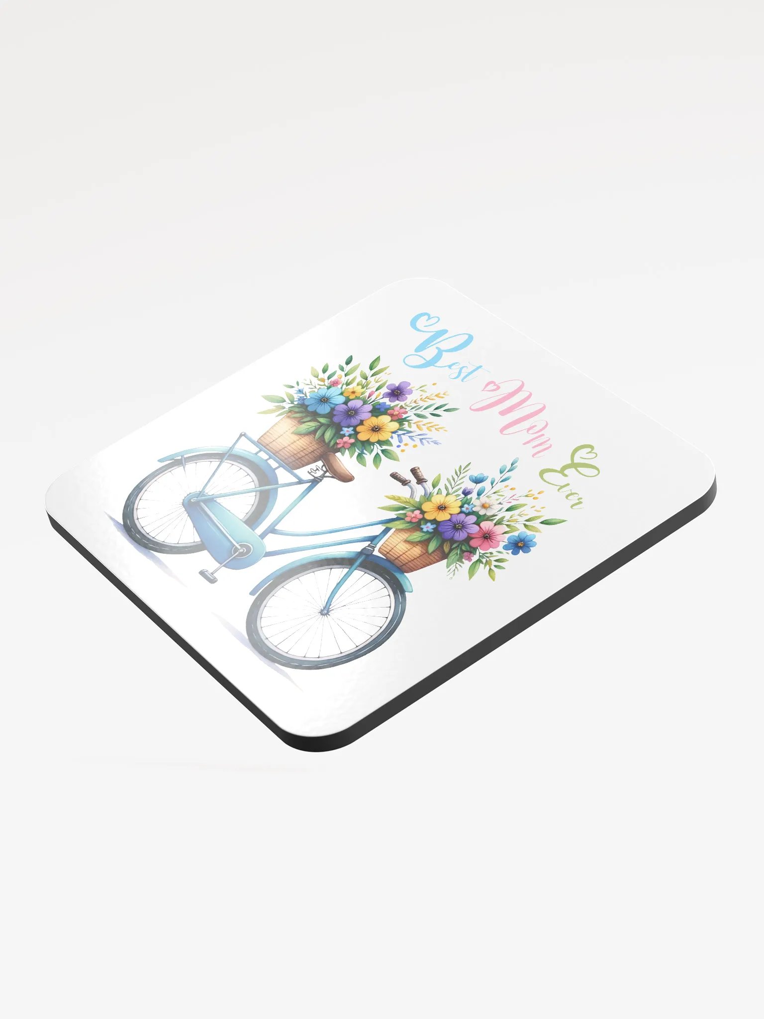 Floral Bicycle Bliss "Best Mom Ever" Coaster Set product image (3)