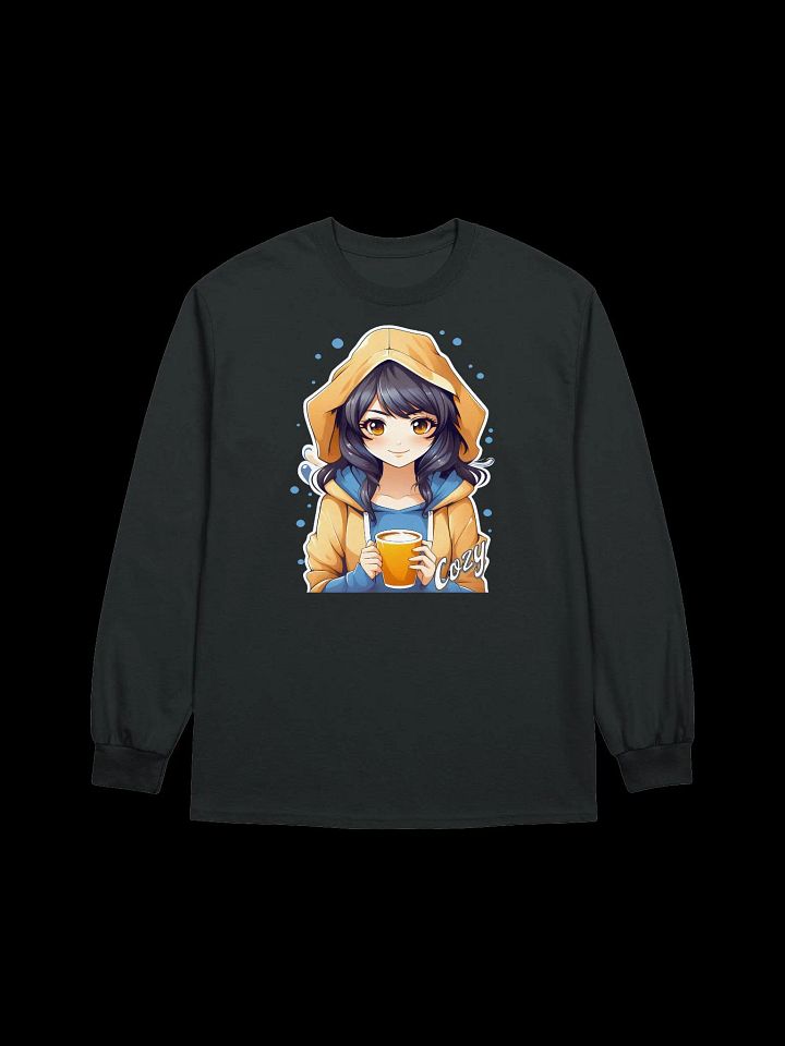 Cozy Kawaii Anime Girl v2 - Gildan Ultra Cotton Unisex Long Sleeve T-Shirt product image (2)