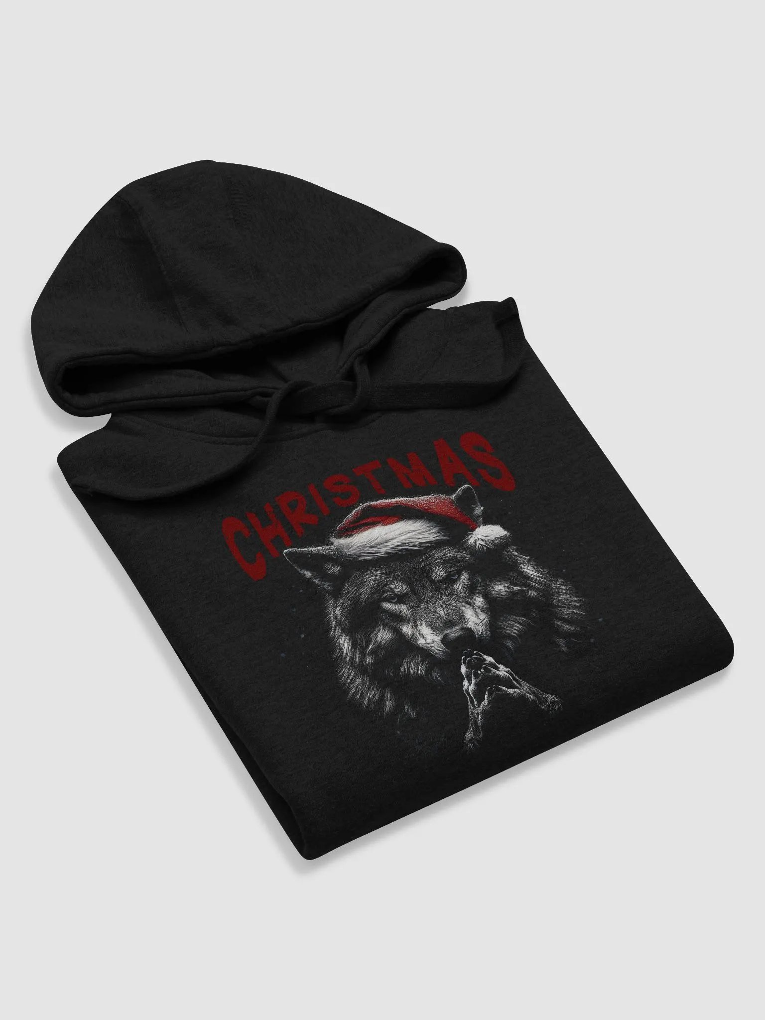 Santa Paws Wolf Christmas Hoodie product image (19)