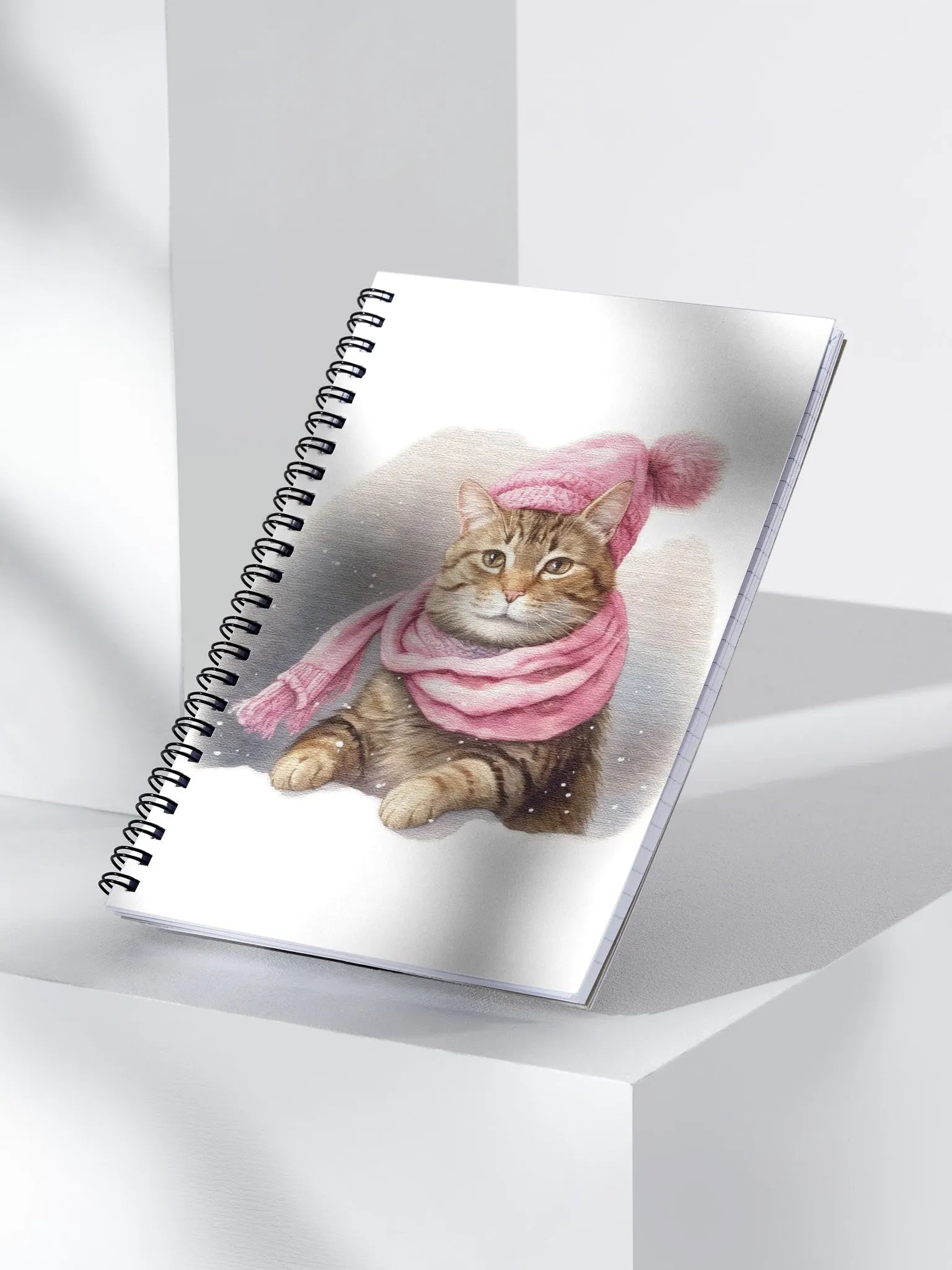 Adorable cute Cat wearing a pink hat and scarf product image (3)