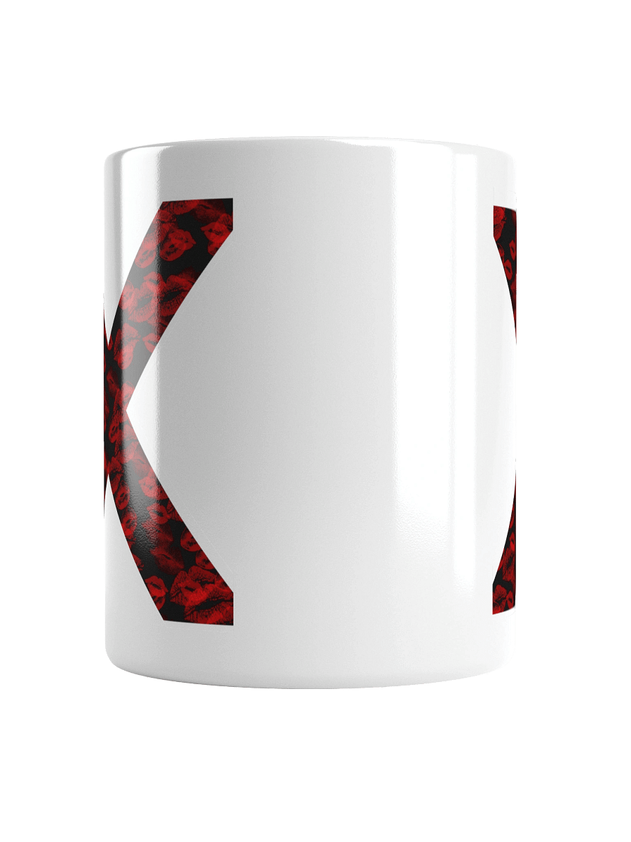 Black X Red Lipstick Kisses | Glossy White Mug product image (15)