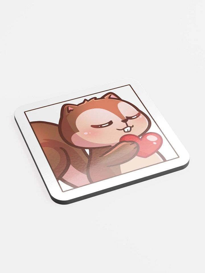 Smug Squirrel Heart Coaster product image (2)