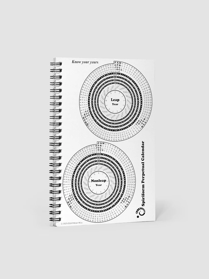 Spiriform Perpetual Calendar Spiral Notebook 5.5