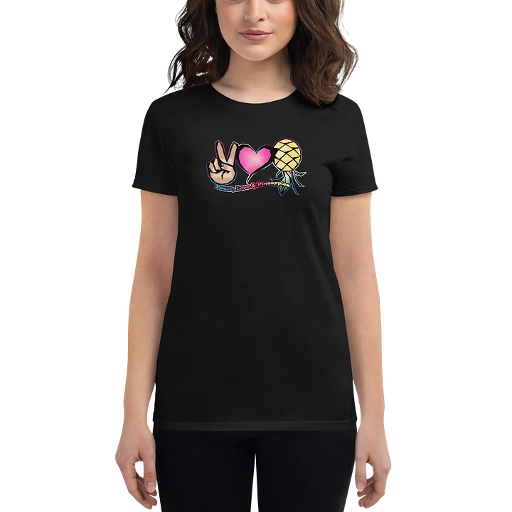 Peace Love & Pineapples mid-weight women's T-shirt product image (1)