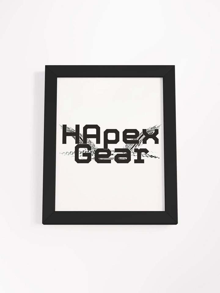 Framed - High-Quality Matte Poster - Black HApex Gear Black Logo product image (1)