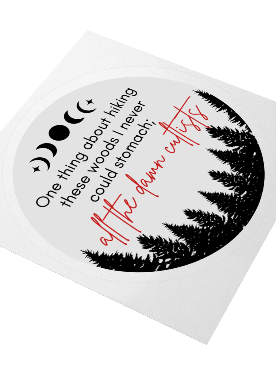 Between the Birches // Damn Cultists Circle Sticker product image (3)