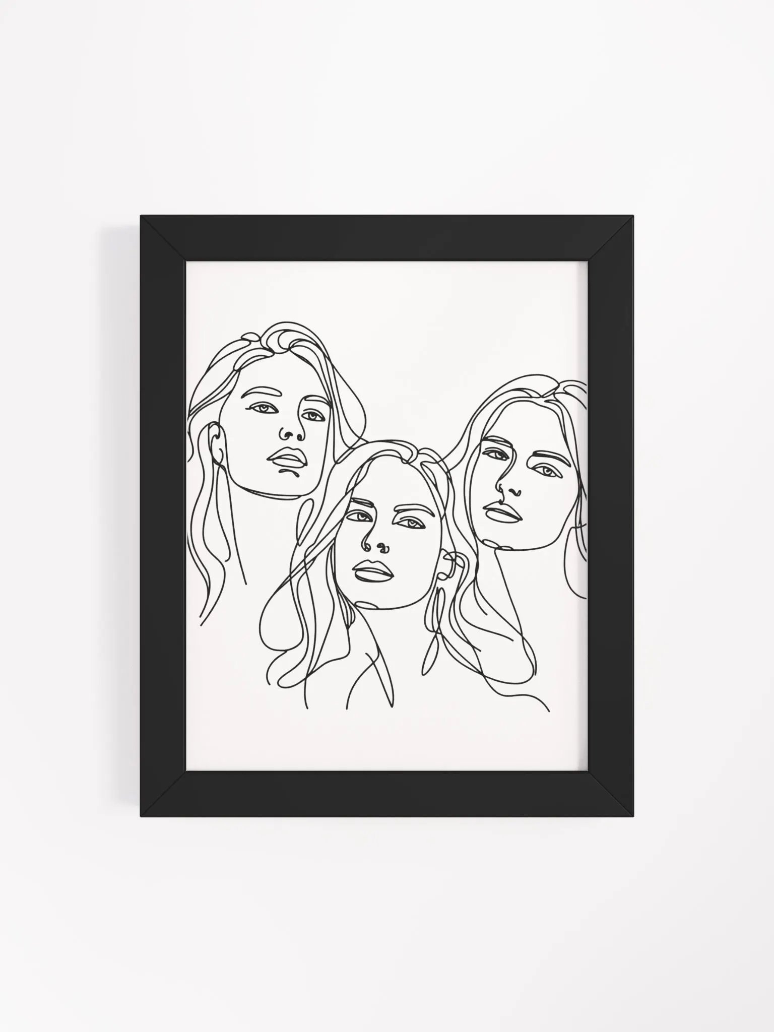 Female Models Portraits Line Art Matte Poster Art product image (120)