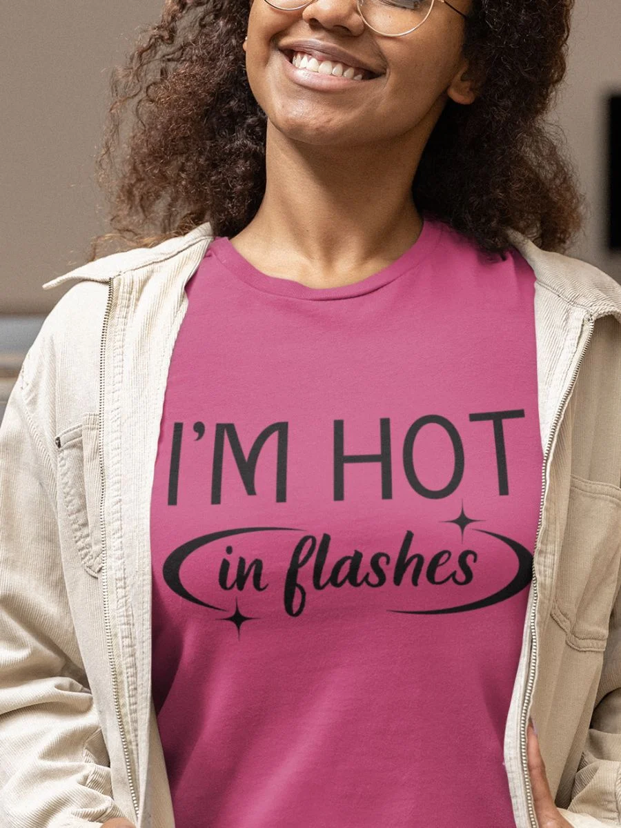 Funny Menopause 'I'M HOT, in flashes' Relaxed Fit T-Shirt product image (1)