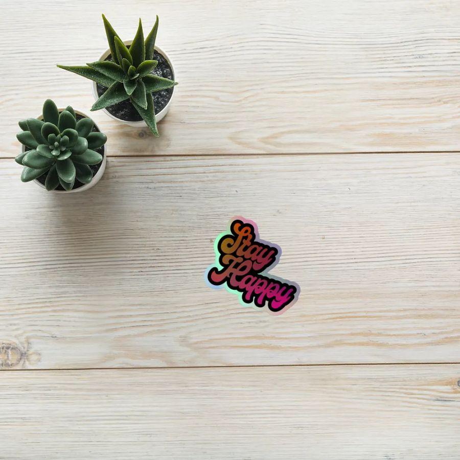 Stay Happy Holo Sticker product image (8)