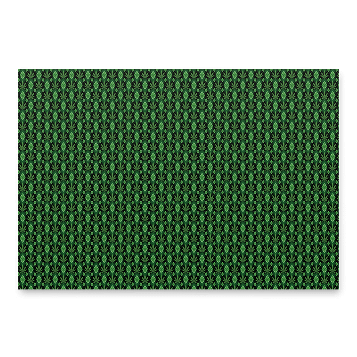 Cannabis Diamond Wrap - 3 SHEET SET - Gift Wrap That Glistens with Greenery product image (1)