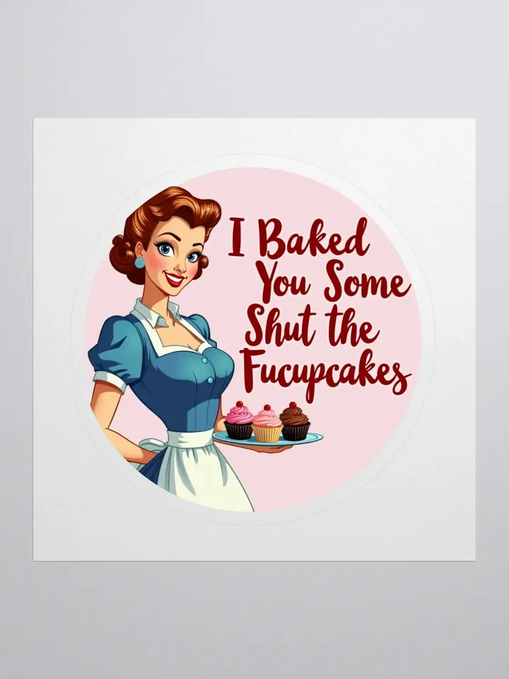 Shut the Fucupcakes Retro Pin-Up Art Print product image (1)