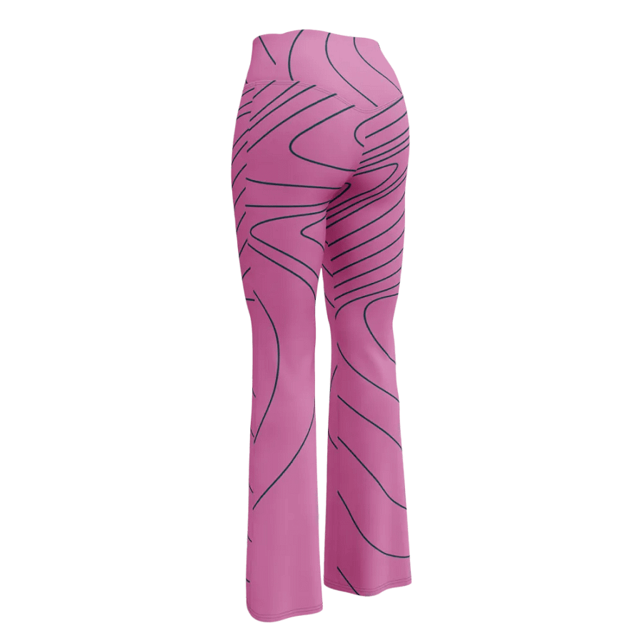 Flare Leggings womens pink and black color product image (8)